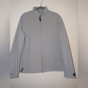 Timberland Men's Fleece Lined Gray Jacket With Adjustable Cuffs Size XL